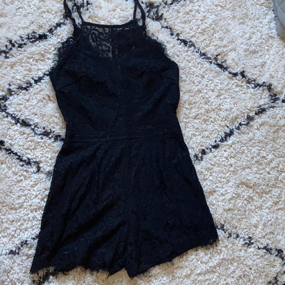 Black lace romper